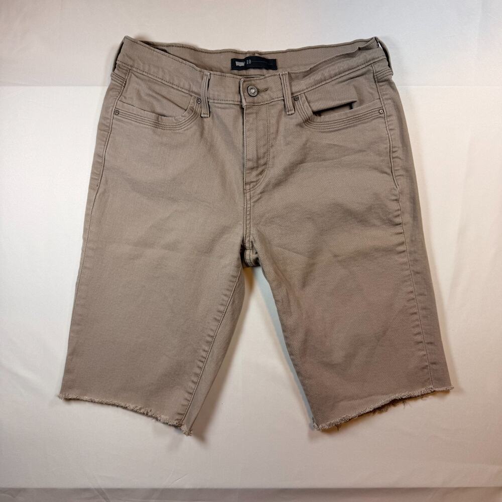 Levis Tan Denim Shorts Womens Size 10